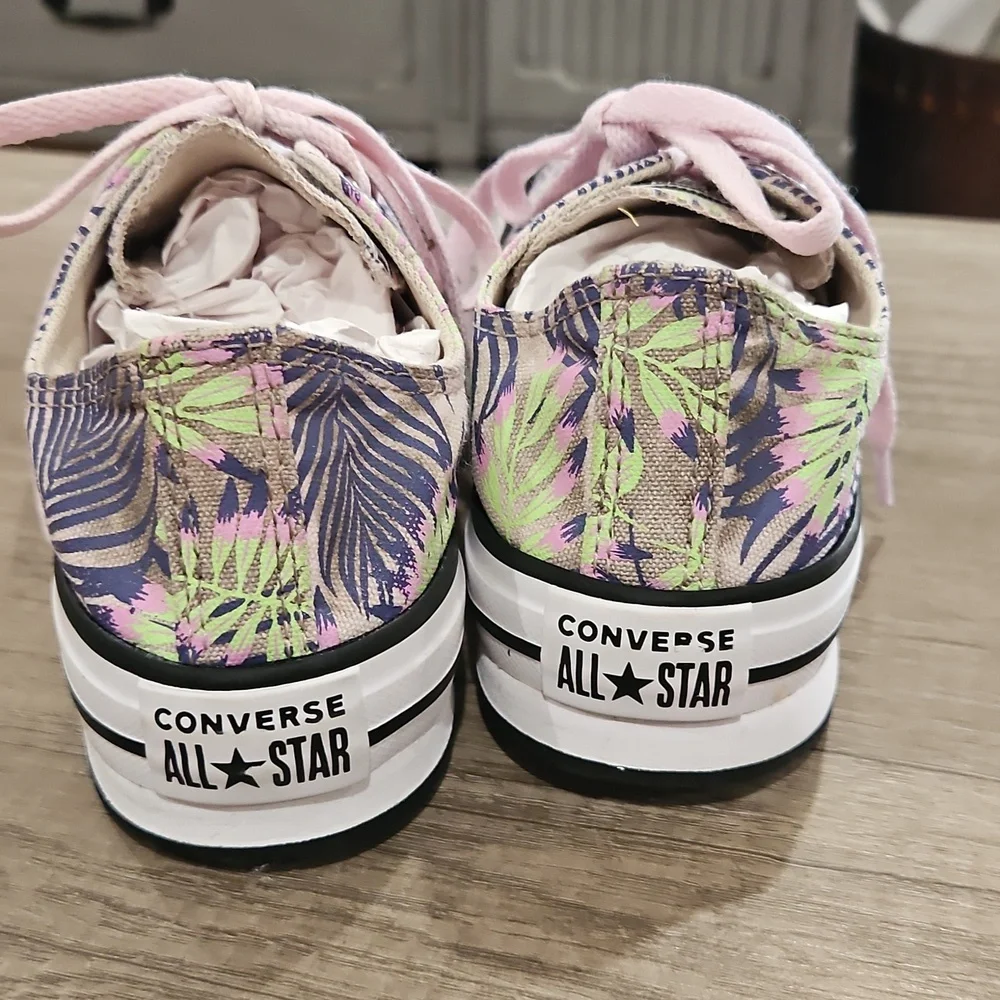 Converse Ctas Eva Lift OX Platform Low Sneakers Canvas Kid's size 3.5